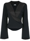 AMIR SLAMA WRAP STYLE BLOUSE,1000812400495