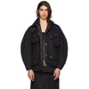 SACAI Navy Cotton Twill Coat,18-03567