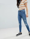 NEW LOOK RIPPED SKINNY FRAYED LIFT AND SHAPE JEAN-BLUE,545980549