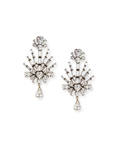 Auden Lilith Crystal Statement Earrings In Silver