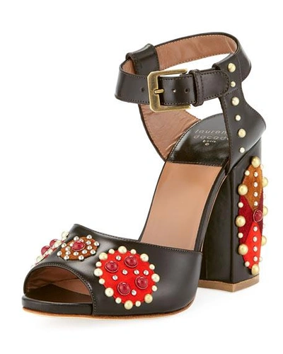 Laurence Dacade Rosemary Studded Leather Patchwork Sandal