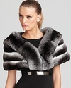 MAXIMILIAN FURS MAXIMILIAN 10 CHINCHILLA CAPE WITH HORIZONTAL BODY,1155