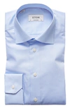 Eton Micro Check Contemporary Fit Shirt In Blue