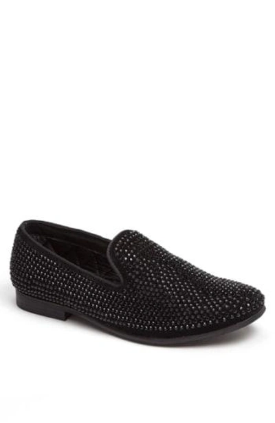 Steve Madden Grinder Embellished Venetian Loafer In Black