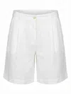 120%lino Bermuda In White