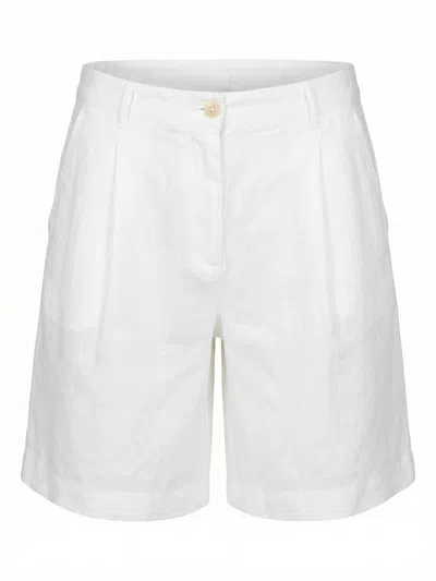 120%lino Bermuda In White