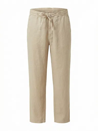 120%lino Drawsting Pants In Neutral
