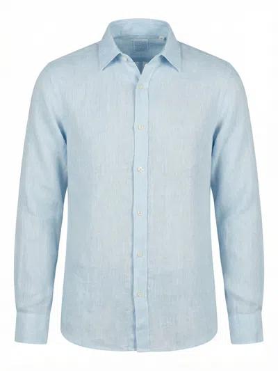 120%lino Long Sleeve Shirt In Blue