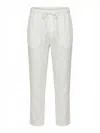 120%lino Drawsting Pants In White