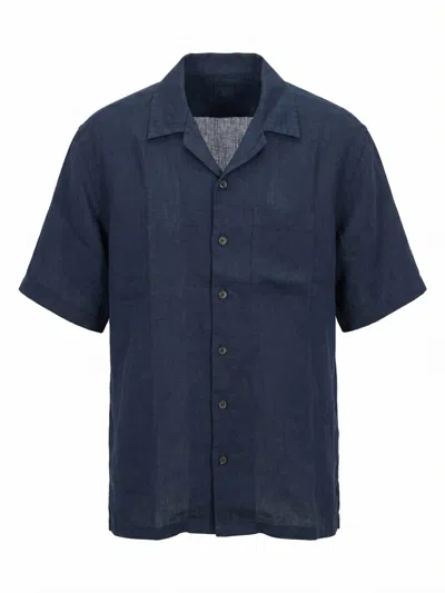 120%lino Relaxed Fit Shirt In Blue