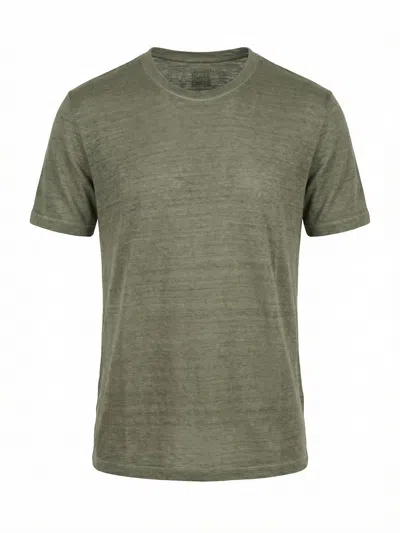 120%lino Short-sleeved T-shirt In Green