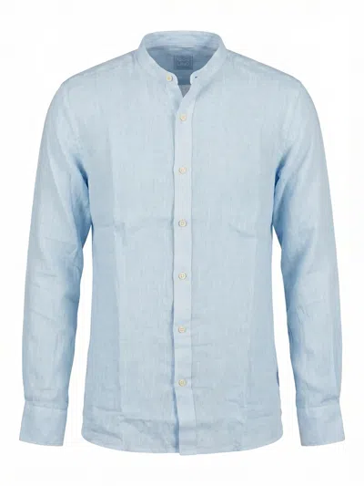 120%lino Slim Fit Shirt In Blue