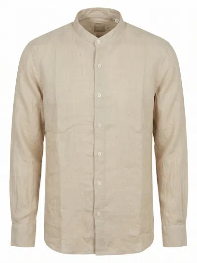 120%lino Slim Fit Shirt In Brown