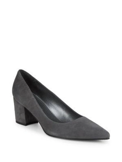 Stuart Weitzman Everyday Suede Pointed Toe Pumps In Black