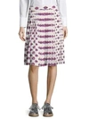 PRADA Gonna Sable Printed Pleated Skirt,0400095232874