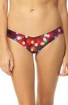 Commando Print Microfiber Thong In Tree Lights