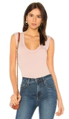 Velvet By Graham & Spencer Estina Gauzy Whisper Scoop Neck Tank In Blush
