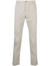 Pence Tailored Fitted Trousers In Grey