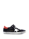 GOLDEN GOOSE SUPERSTAR SNEAKERS,G32MS590 E99BLUE SUEDE ORANGE