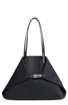 Akris Ai Medium Techno Fabric Shoulder Bag In Black