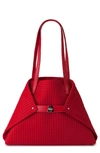 Akris Small Ai Techno Convertible Satchel - Red In Scarlet