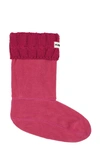HUNTER ORIGINAL SHORT CABLE KNIT CUFF WELLY BOOT SOCKS,WAS1018AAB