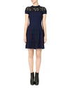 THE KOOPLES RIBBED LACE-INLAY DRESS,FR1650