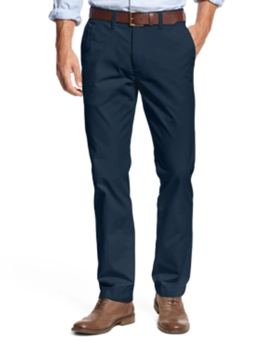 Tommy Hilfiger Men's Th Flex Stretch Custom-fit Chino Pant, Created For Macy's In Navy Blazer
