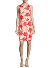 CALVIN KLEIN Floral Print Sheath Dress,0400096850172