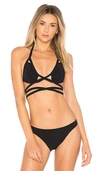 SAUVAGE STRAPPY CUTOUT TRIANGLE TOP,4831BLK
