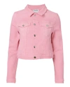 COTTON CITIZEN Pink Cropped Jean Jacket,W311879/PINKJKT