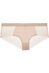 CHANTELLE LE MARAIS STRETCH-LACE AND POINT D'ESPRIT BRIEFS