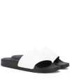 Balmain Calypso Logo Strap Slide Sandal In White