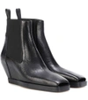 RICK OWENS LEATHER ANKLE BOOTS,P00286941