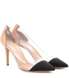 GIANVITO ROSSI PLEXI 85 LEATHER PUMPS,P00292108-15