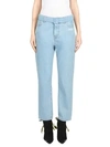 OFF-WHITE Thight Crop Belted Jeans