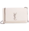 Saint Laurent Medium Kate Calfskin Leather Shoulder Bag - Ivory In Cream