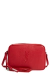 SAINT LAURENT SMALL MONO LEATHER CAMERA BAG - RED,470299D4066