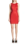 VERSACE RUCHED PIQUE SHEATH DRESS,G35484G603158