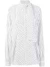 JW ANDERSON PLEATED FRONT BLOUSE,TP75WR1812638107