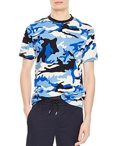 Sandro Camouflage Printt-shirt In Blue