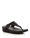 Fitflop Lulu Molten Platform Thong Sandals In Black Snake