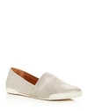 Frye Women's Melanie Metallic Suede Slip-on Sneakers In Silver