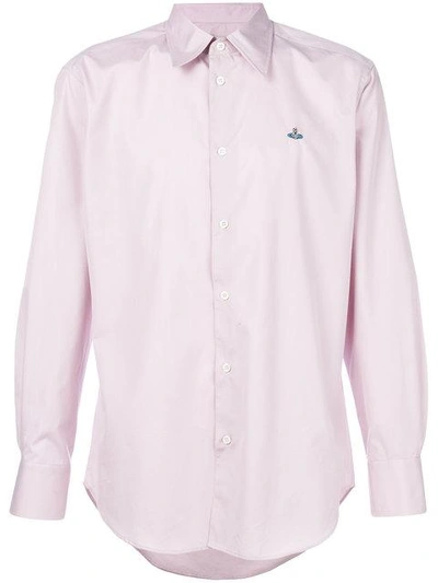 Vivienne Westwood Logo刺绣衬衫 In Pink