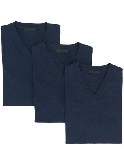 Prada Triple Pack V-neck T-shirts