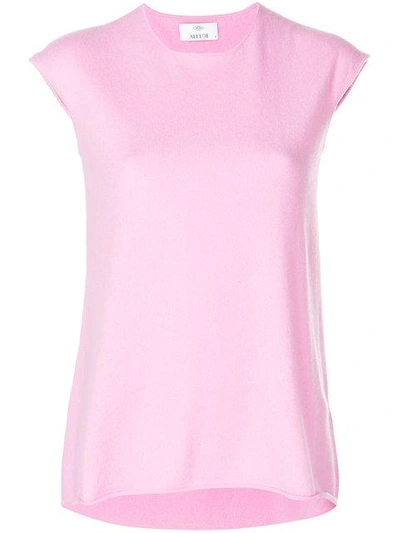 Allude Cashmere Sleeveless Knitted Top In Pink