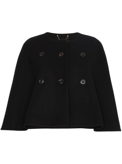 Chloé Cashmere Double Breasted Cape In Black