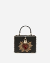 DOLCE & GABBANA DOLCE BOX BAG IN DAUPHINE CALFSKIN WITH PATCH HEART,BB5970AS11680999