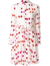 ALEXANDER MCQUEEN ALEXANDER MCQUEEN PETAL PRINT TIE WAIST DRESS - WHITE,496943QKC0412639106