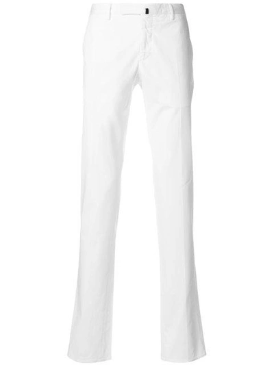 Incotex Skinny-fit Chino Trousers In White